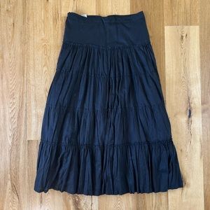 Women’s Black H&M Tiered Maxi Skirt